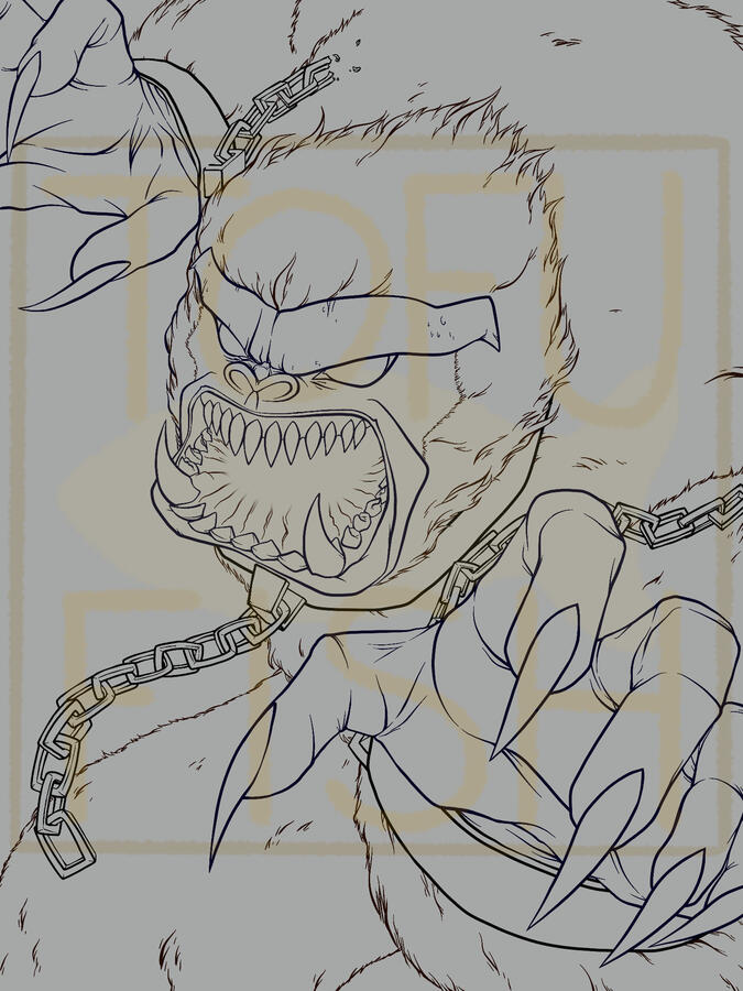 Line Art | Half Body | Solid Background